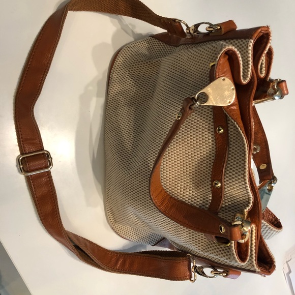 Beige bag with brown details - Picture 7 of 12